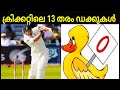 13 different ducks in cricket  one more info  malayalam  cricket news