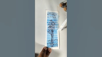 Blue bookmark with name ZAIVITH | Easy painting ideas for beginners #shortsvideo #shortsfeed #viral