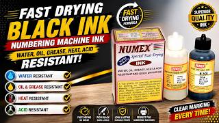 Numex Black Numbering Machine Ink: Fast Drying Industrial Stamping Ink 🖤