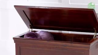French Hardwood Mahogany Stained Blanket Storage Box