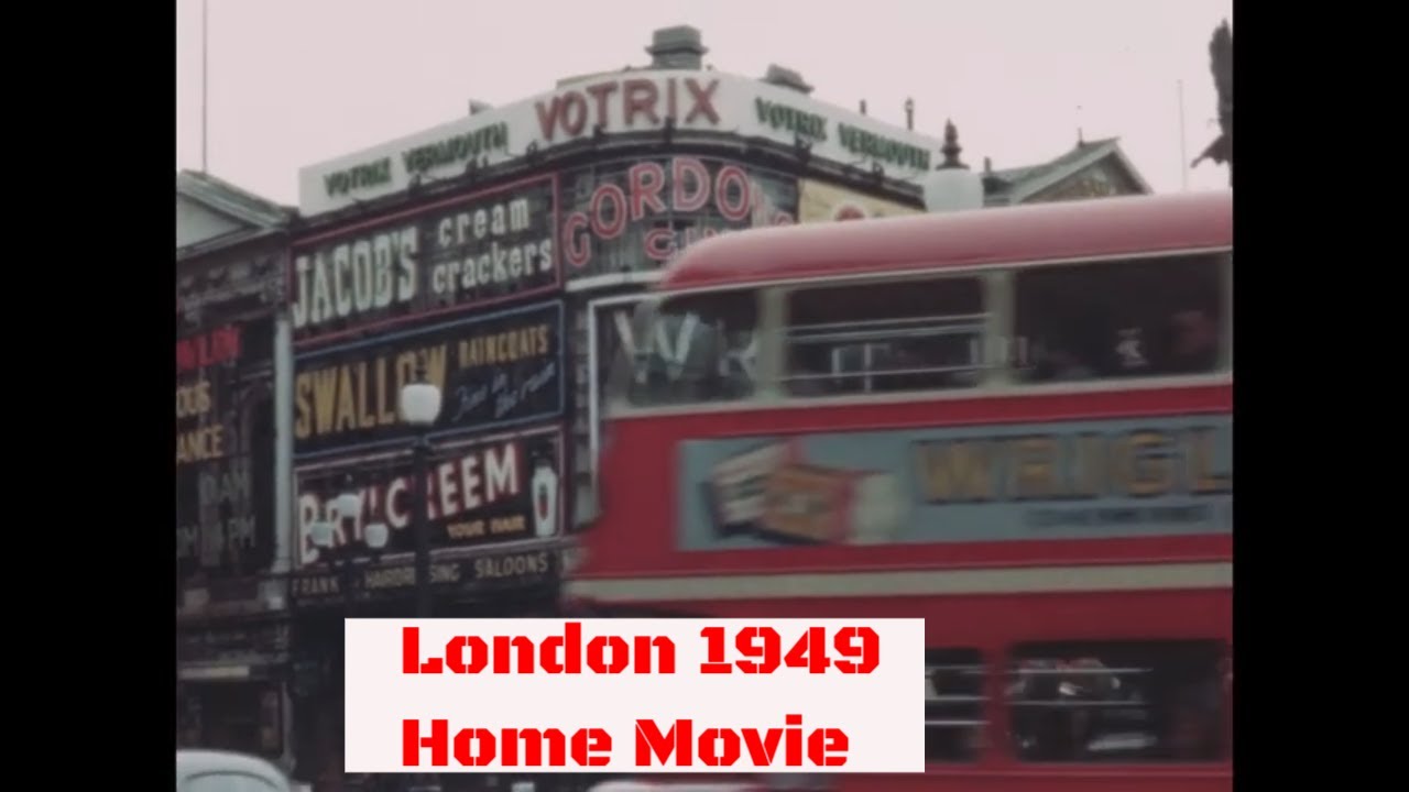 1949 TRIP TO LONDON, ENGLAND w/ BOMB DAMAGE PICCADILLY CIRCUS