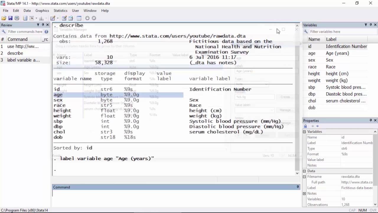 label define stata