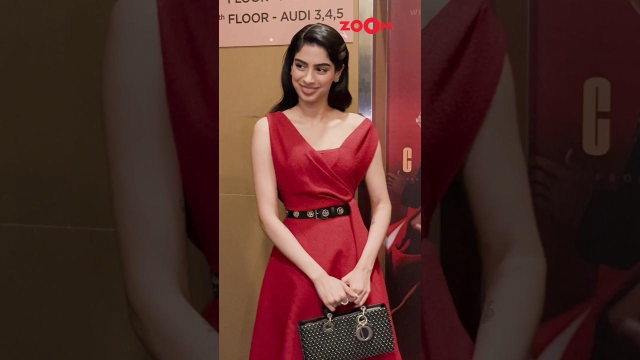khushi kapoor red dress Khushi Kapoor looking soo adorable in her red dress, she looks soo pretty! , #Khushikapoor #bollywood #bollywoodstreetsnap #actress #fashion