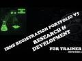 IBMS REGISTRATION PORTFOLIO - RESEARCH AND DEVELOPMENT (for trainer)