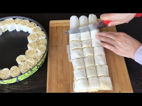 Baklava Hamuru Açamayanlar İçin En Kolay Bayram Tatlısı😍Kadayıf Sarma✅ BeraTatlıDünyası