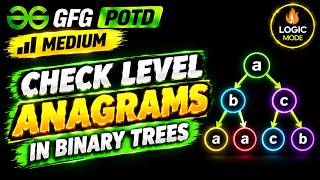 GFG POTD | Check Level Anagrams in Binary Trees | C++