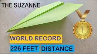 Cómo hacer el mejor avión de papel del mundo: el Suzanne (récord mundial de 226 pies) screenshot 2