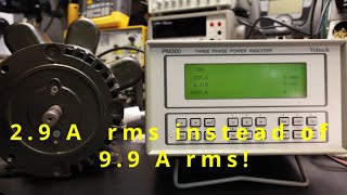 Voltech PM 300 Power Analyzer Overview Test and Power Factor Correcting a Motor