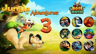 Jungle Adventure 3 All Bosses - Monkey, Gorilla, Scorpio, Mummy, Anglerfish, Crab, Eagle, Rhino