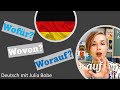 🤪Wofür, womit, wovon! Местоименные наречия | Deutsch mit Julia Bobe