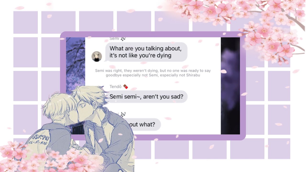 Graduation ~ a Semishira angst/fluff || Haikyuu texting story