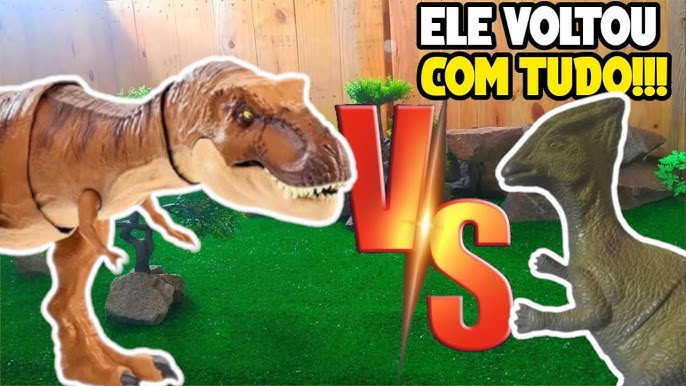 TYRANNOSAURUS REX VS ALBERTOSAURUS! Quem Será o Rei Dos Dinossauros Do Dino  Mundo, o Vale Encantado? 