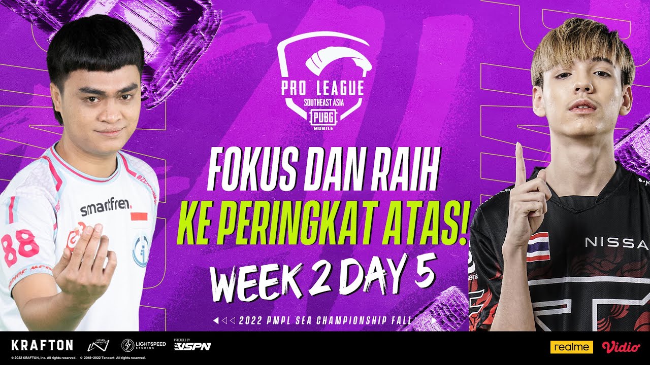 [ID] 2022 PMPL South East Asia Championship W2D5 | Fall | FOKUS DAN RAIH KE PERINGKAT ATAS!