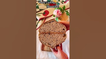 Delicious Rye Sourdough Bread with Ground Flaxseed and Chia Seeds 호밀 천연발효빵 #shorts #crumbs