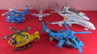 UNBOXING BEST  :  Cartoon helicopter Airbus plane Flicker Helicopter space shuttle NASA