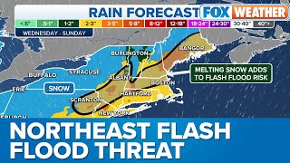 Flash Flood Risk to Increase When Winter Storm Moves Through Northeast
