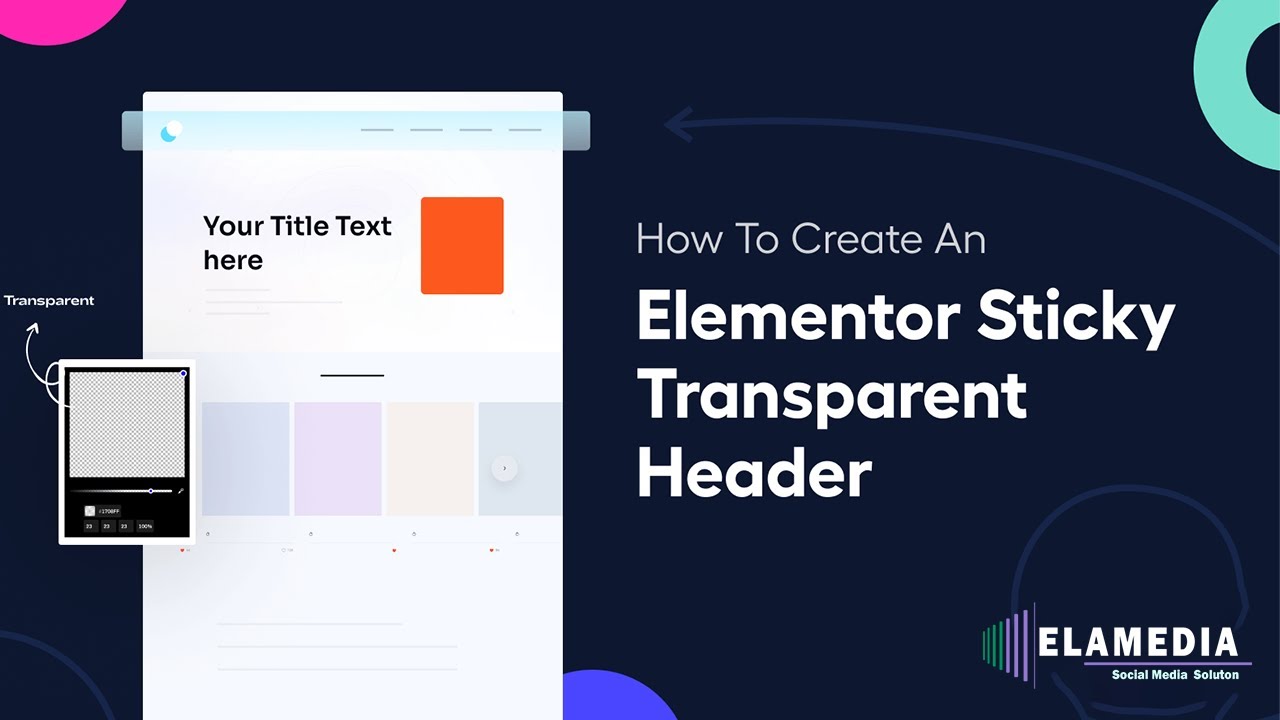 How To Make A Transparent Header using Elementor for Free - YouTube