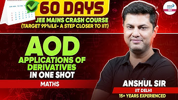 JEE Maths: Application of Derivatives (AOD) In One Shot | Complete Chapter Revision | JEE Main 2026