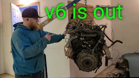 Silverado v6 to v8 swap. part 2 engine is out