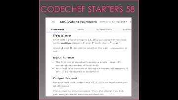 CODECHEF - Starters 58 Contest - Equivalent Numbers Problem - Explanation with Solution in Tamil