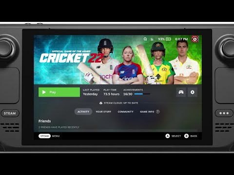 Cricket 22 Steam Deck Gameplay - Career Mode