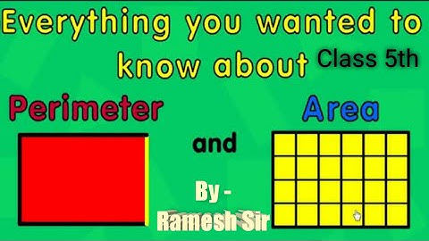 || Areas and Perimeter || Class 5th || Exercise - 16.1 || Math Busters || 🔥🔥🔥