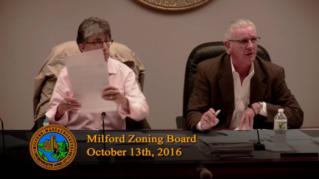 Milford Zoning Board of Appeals meeting October 13, 2016 YouTube