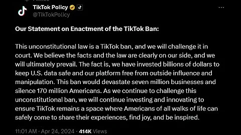 Tik Tok Ban Has Been Signed