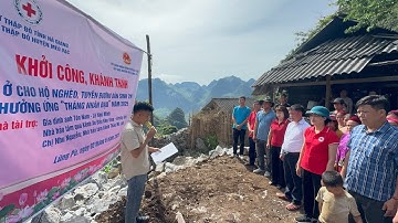 MC khởi công khởi công nhà và Khánh thành đường Hoang Mạc Đá..Team Nguyễn Tất Thắng