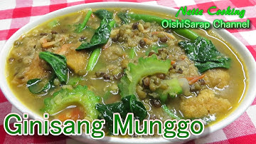 Ginisang Munggo (with ampalaya at chicharon)