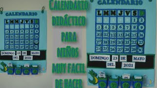 Calendario didáctico para niños muy facil de hacer.