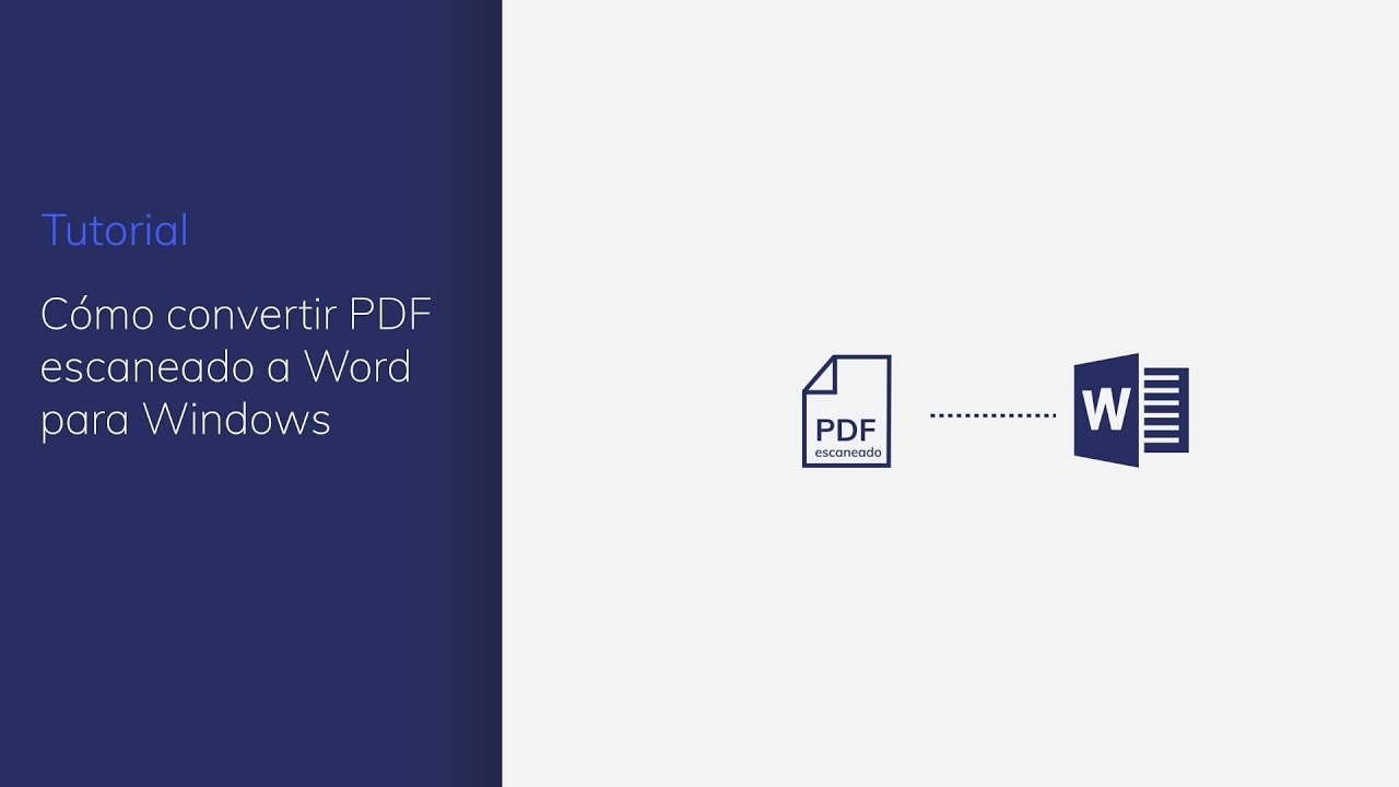 Cómo convertir PDF escaneado a Word para Windows - YouTube