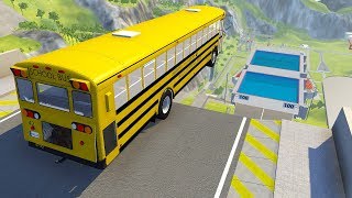 High Speed Jumping In Pool - BeamNG.drive