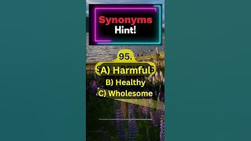 Exploring Synonyms (English MCQs 95) | Enhance Your Vocabulary | CSS MPT Exam #shorts #mpt #quiz