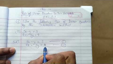 Solve the following Pair of linear equations by the substitution method (iii) Answer