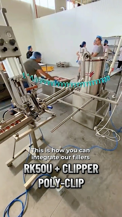 how to attach HySpriz RK50U to automatic sausage clipper? step by step instructions for Kompo KN-23