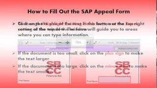 Part 5 - How Do I Fill Out the SAP Appeal Form?