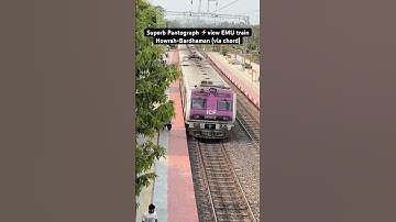 Superb Pantograph ⚡️ view of EMU Train: Howrah-Bardhaman (via chord)