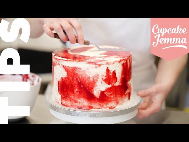 Decorating a cake with Raspberry Goo | Extra Tips | Cupcake Jemma