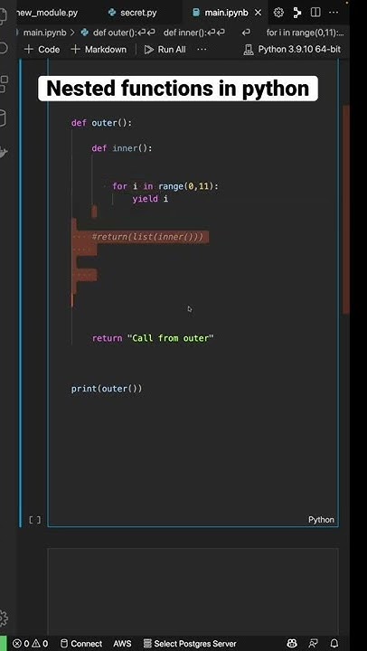Nested functions in python #shorts #educational #python #fun - YouTube