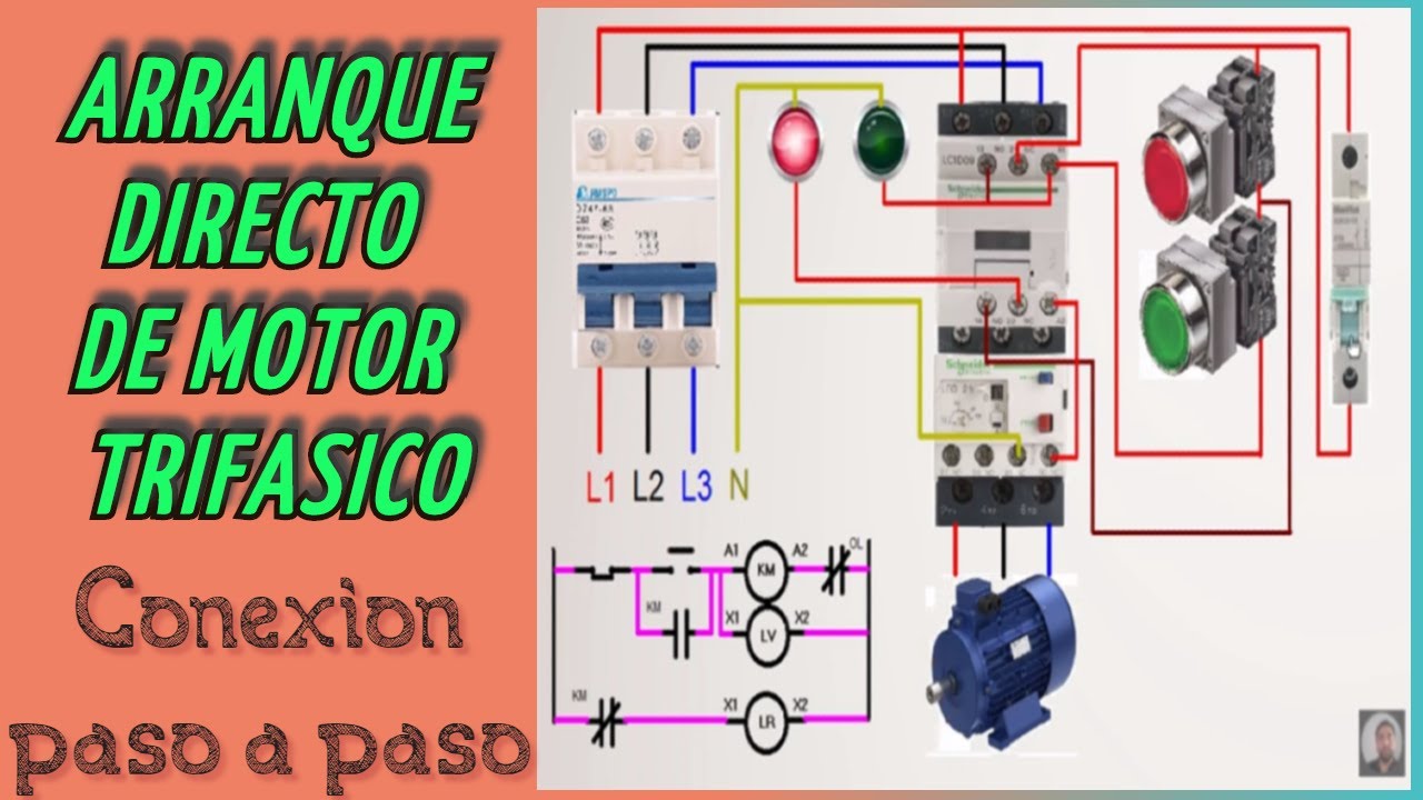 Universidad para jugar Incesante DOL STARTER CONTROL WIRING AND CONNECTION - YouTube