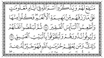 22 _ سورة الحج  Al-Hajj   مكتوبة بصوت القارئ سعد الغامدي