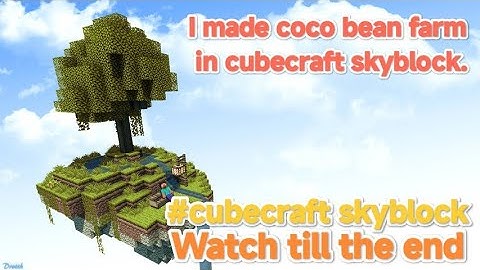 Making new coco bean farm in cubecraft skyblock. #minecraft unlimited money