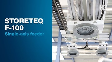 Single-axis feeder STORETEQ F-100 on a panel saw SAWTEQ S-200