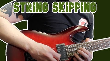 String skipping guitar lick lesson in E minor