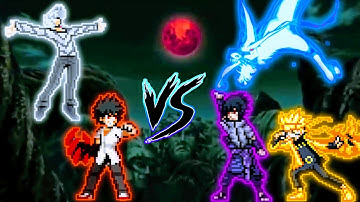 Touma V2 & Accelerator OP VS Sasuke FMS & Naruto OP in Jump Force Mugen