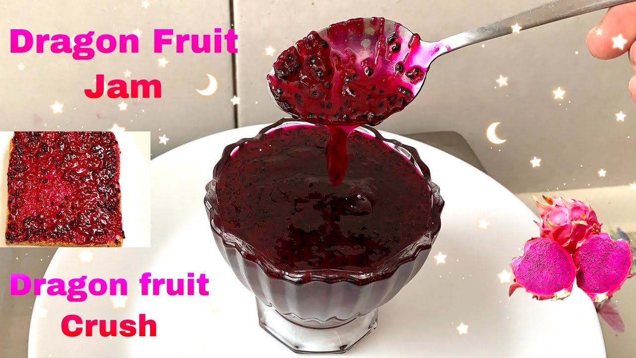The very tasty & healthy Dragon fruit jam (or ) crush without any