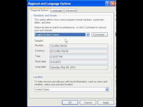 Windows XP Professional - Regional And Languages