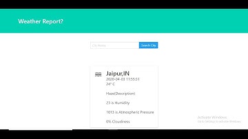 Flask Weather API Project