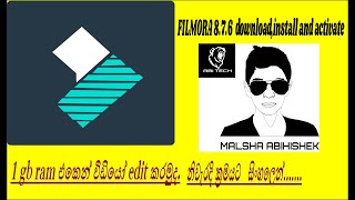 How To Download Pre Activated Wondershare Filmora  Sinhala | Video Editting Sinhala 2021